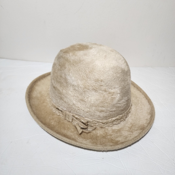 Stetson Imperial 59 7⅜  Long fur felt Fedora  Hat Tan - Picture 1 of 8